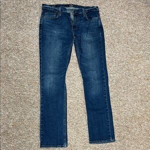 Hollister Men's Straight Jeans in Deep Blue